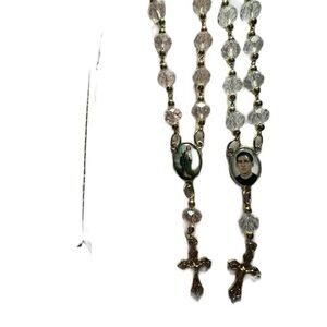 San Judas : santo toribio romo prayer beads double sided clear beads